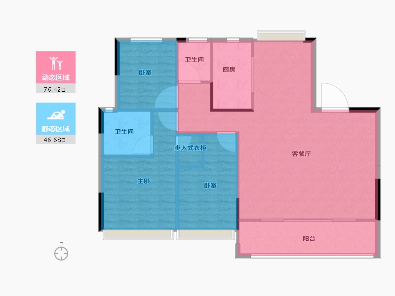 浙江省-温州市-江海云著-114.41-户型库-动静分区