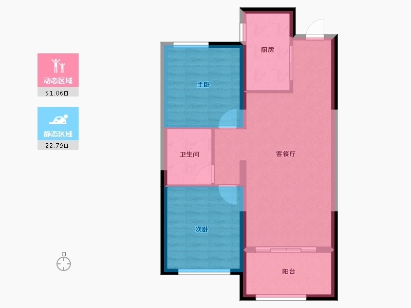 河北省-保定市-玉兰九赋-66.40-户型库-动静分区