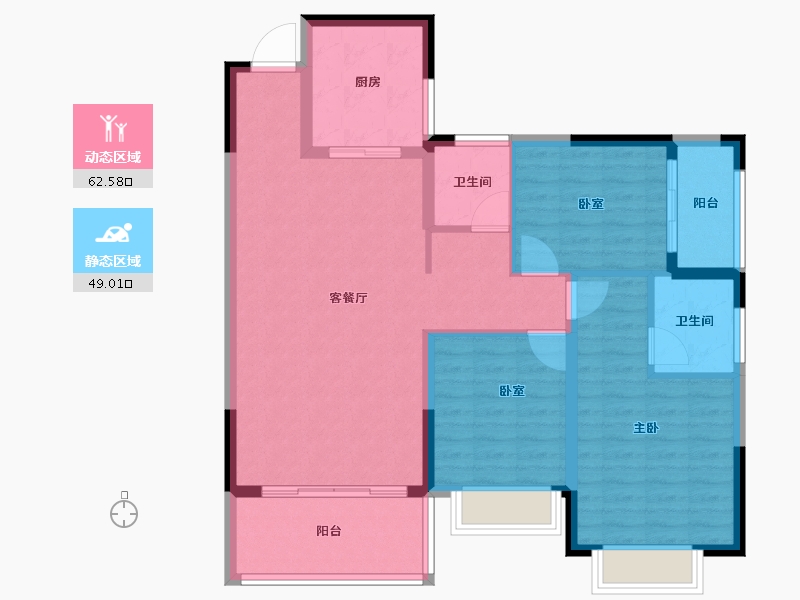 广西壮族自治区-来宾市-金色时代-100.79-户型库-动静分区