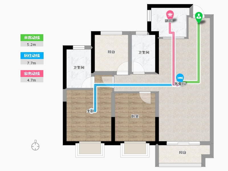 广东省-佛山市-中建壹品佛山建投誉湖-75.01-户型库-动静线