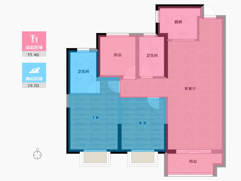 广东省-佛山市-中建壹品佛山建投誉湖-75.01-户型库-动静分区