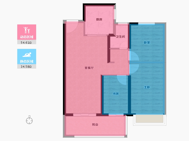 河南省-郑州市-美盛教育港湾-80.00-户型库-动静分区