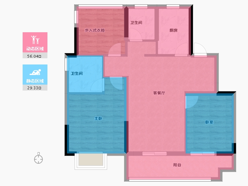 安徽省-合肥市-北麓雅院-76.00-户型库-动静分区