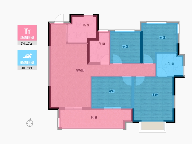 安徽省-合肥市-金辉锦绣云庭-92.00-户型库-动静分区