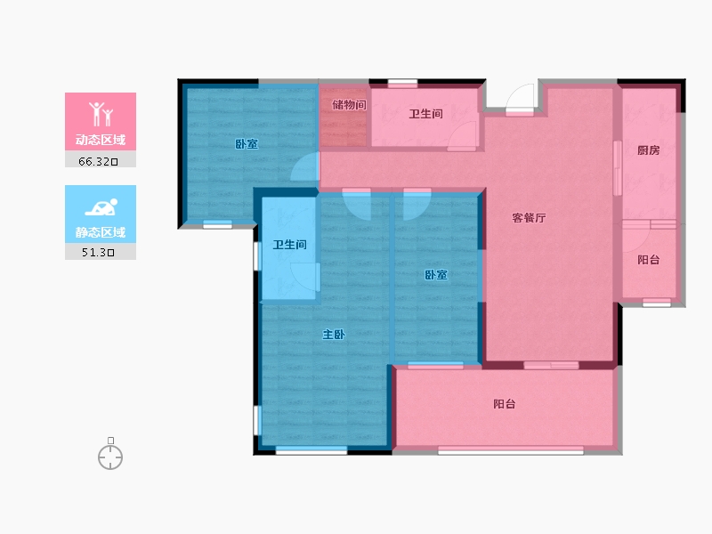 湖南省-株洲市-星合湘水湾-104.78-户型库-动静分区