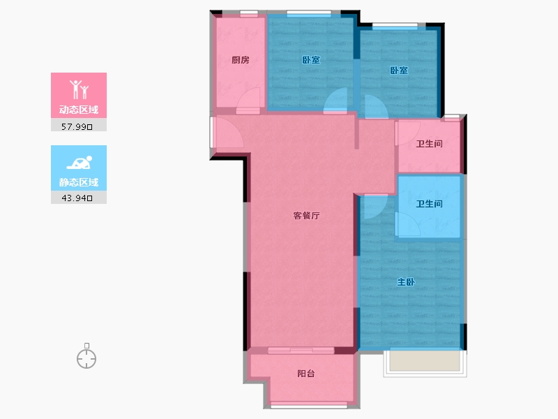 河南省-郑州市-正商博雅华庭-92.00-户型库-动静分区