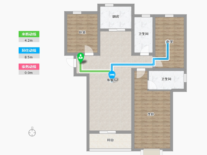 陕西省-西安市-盛唐长安-98.40-户型库-动静线