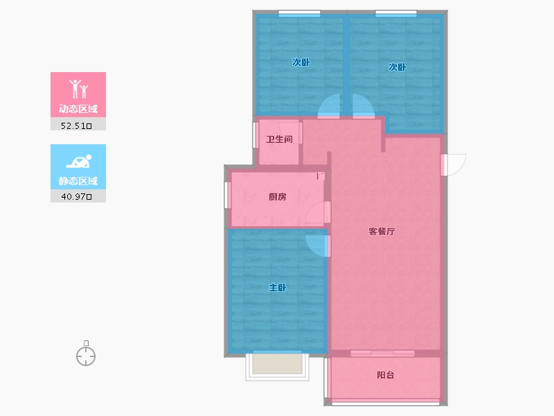 河北省-保定市-香溪名旭·悦居-83.72-户型库-动静分区