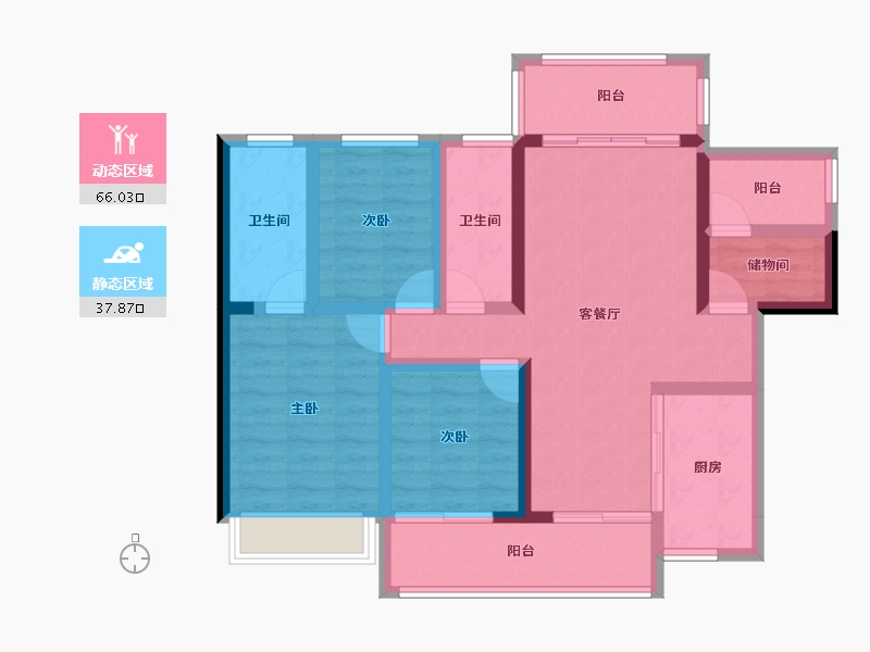 广东省-河源市-龙光城-90.99-户型库-动静分区