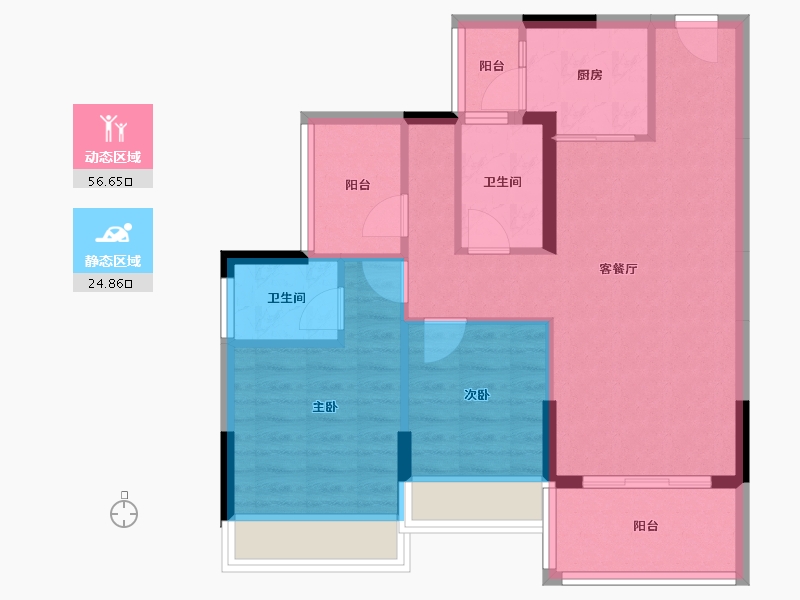 广东省-河源市-泰和学苑-72.78-户型库-动静分区