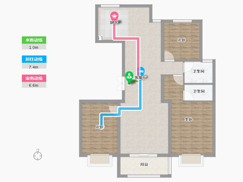 河北省-保定市-观璟臺-110.18-户型库-动静线