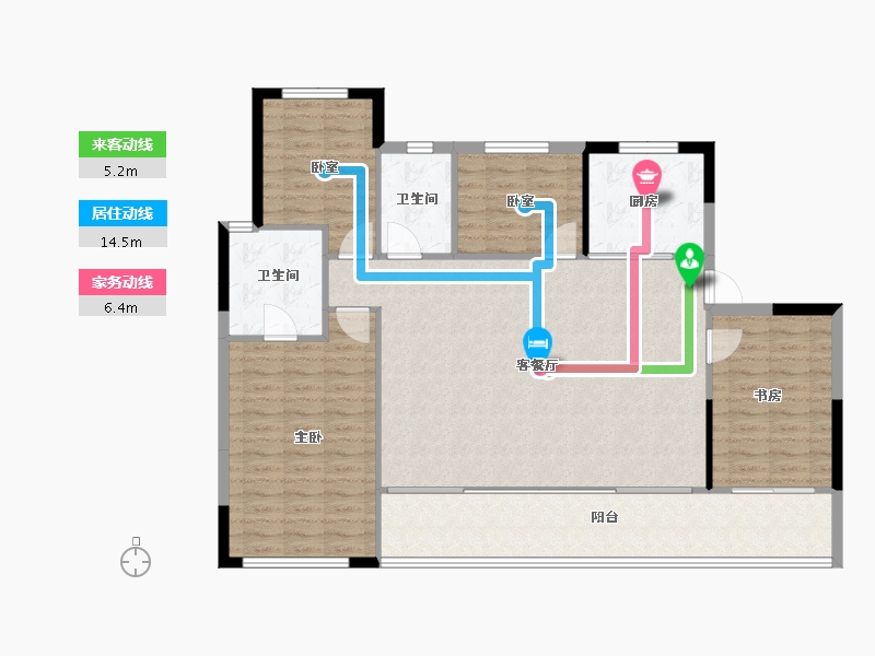 浙江省-温州市-华润置地悦未来-123.99-户型库-动静线