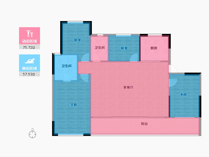 浙江省-温州市-华润置地悦未来-123.99-户型库-动静分区