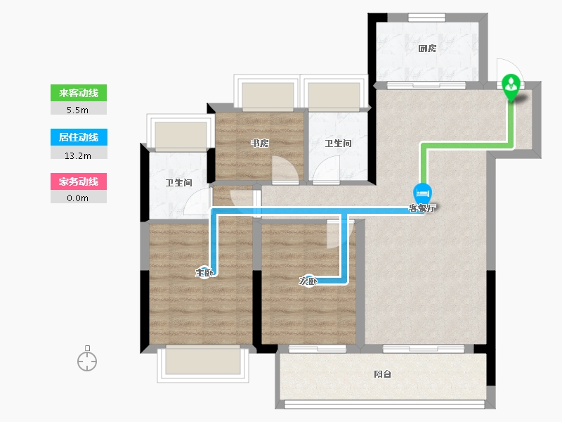 湖北省-武汉市-博大学府城-78.00-户型库-动静线