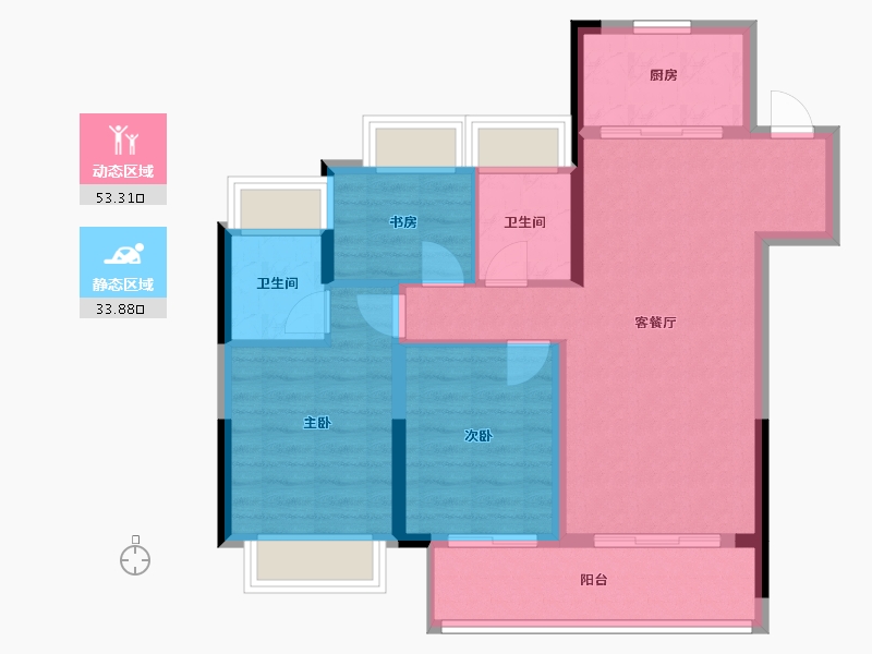 湖北省-武汉市-博大学府城-78.00-户型库-动静分区