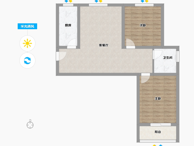 河北省-保定市-隆泽园-71.02-户型库-采光通风