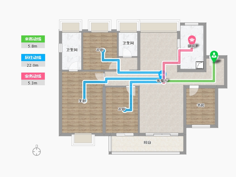 广东省-佛山市-万科璞悦山-114.01-户型库-动静线