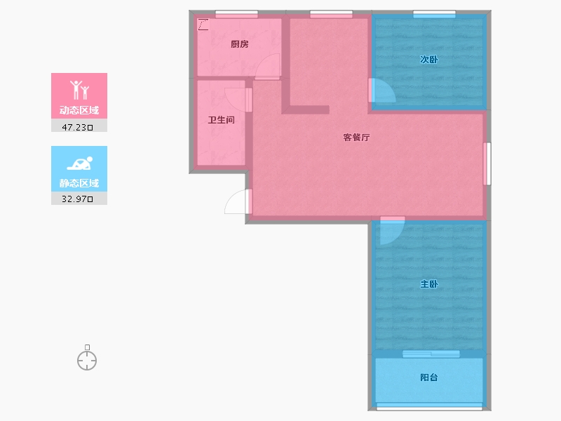 河北省-保定市-隆泽园-70.96-户型库-动静分区