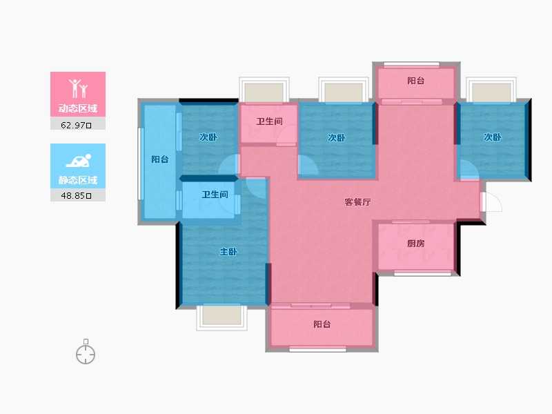 广东省-东莞市-春晖国际城-99.35-户型库-动静分区