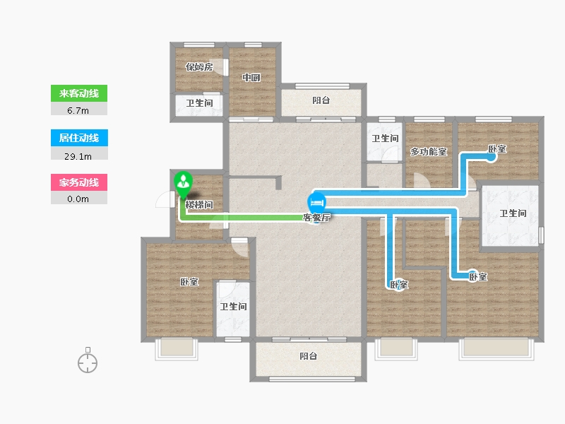 河北省-保定市-碧桂园清苑新城-182.40-户型库-动静线