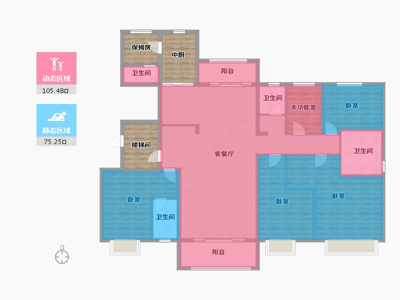 河北省-保定市-碧桂园清苑新城-182.40-户型库-动静分区