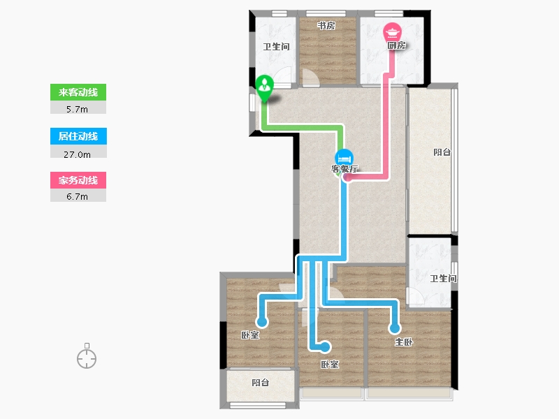 浙江省-温州市-华润置地悦未来-103.89-户型库-动静线