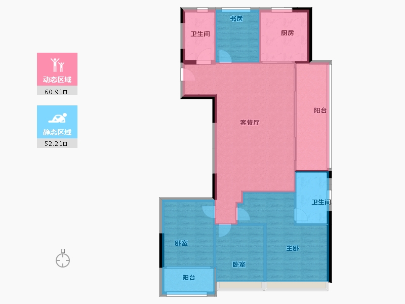 浙江省-温州市-华润置地悦未来-103.89-户型库-动静分区