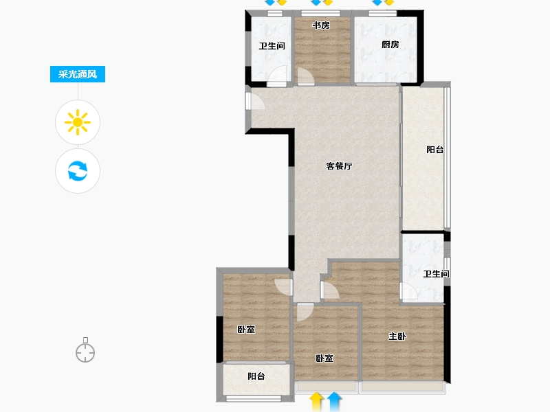 浙江省-温州市-华润置地悦未来-103.89-户型库-采光通风