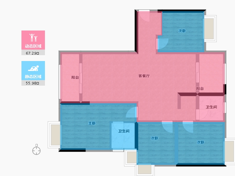 河南省-平顶山市-益宏海上一号院-110.00-户型库-动静分区