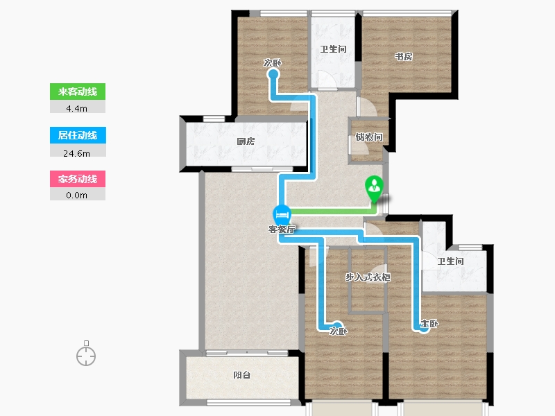 浙江省-舟山市-绿城晓风印月花园-135.97-户型库-动静线