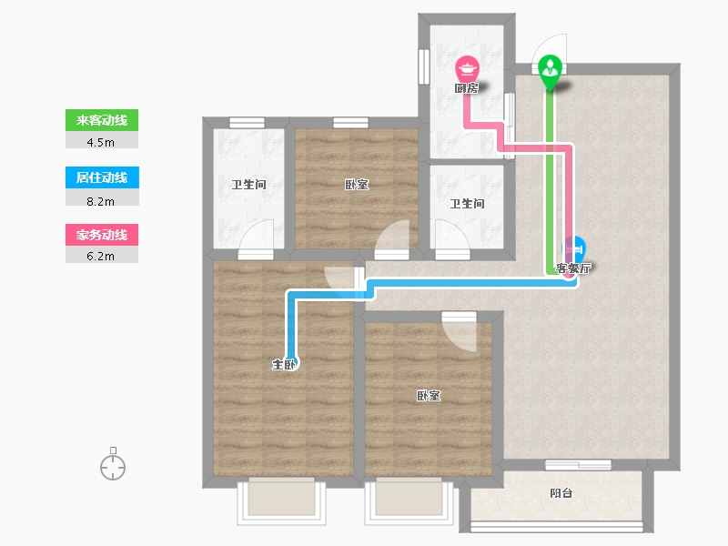 陕西省-西安市-盛唐长安-84.00-户型库-动静线