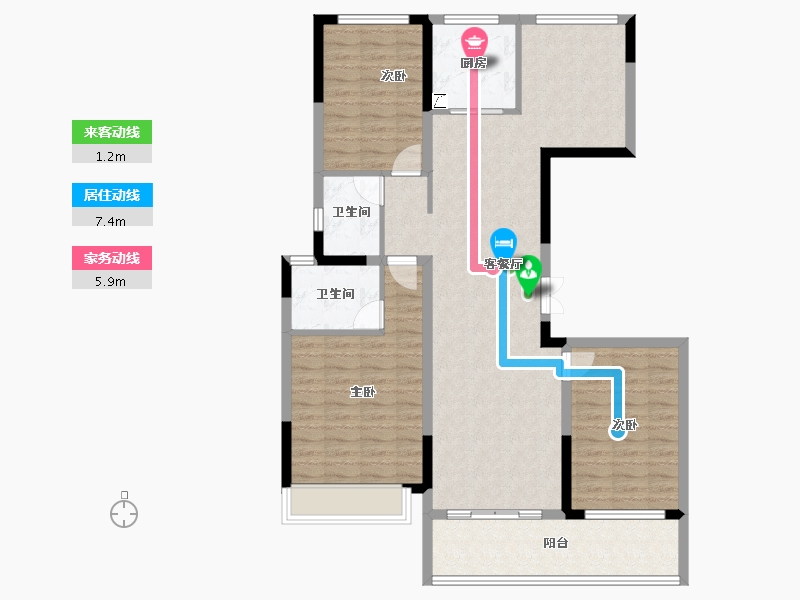 浙江省-丽水市-云和东景苑-109.53-户型库-动静线