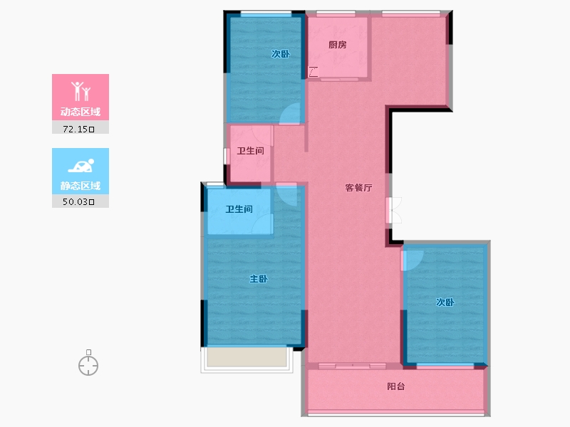 浙江省-丽水市-云和东景苑-109.53-户型库-动静分区