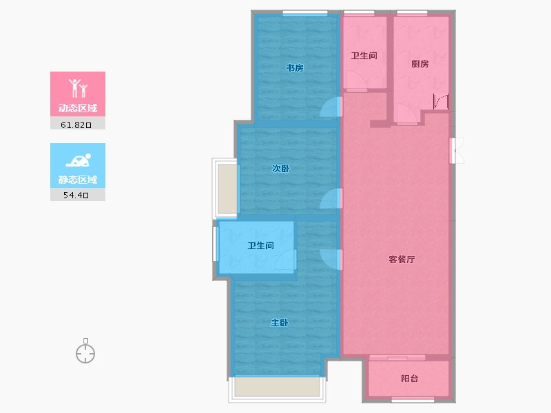 陕西省-西安市-白桦林溪-103.72-户型库-动静分区