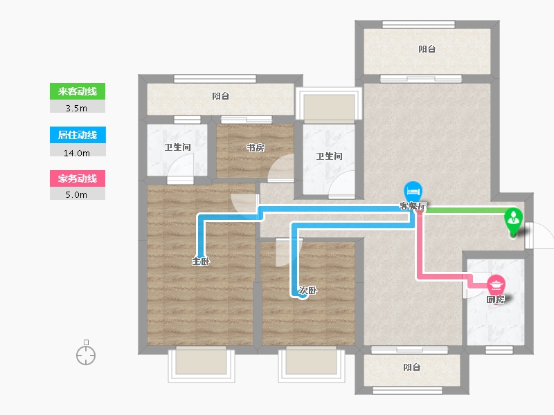 广东省-东莞市-春晖国际城-84.75-户型库-动静线