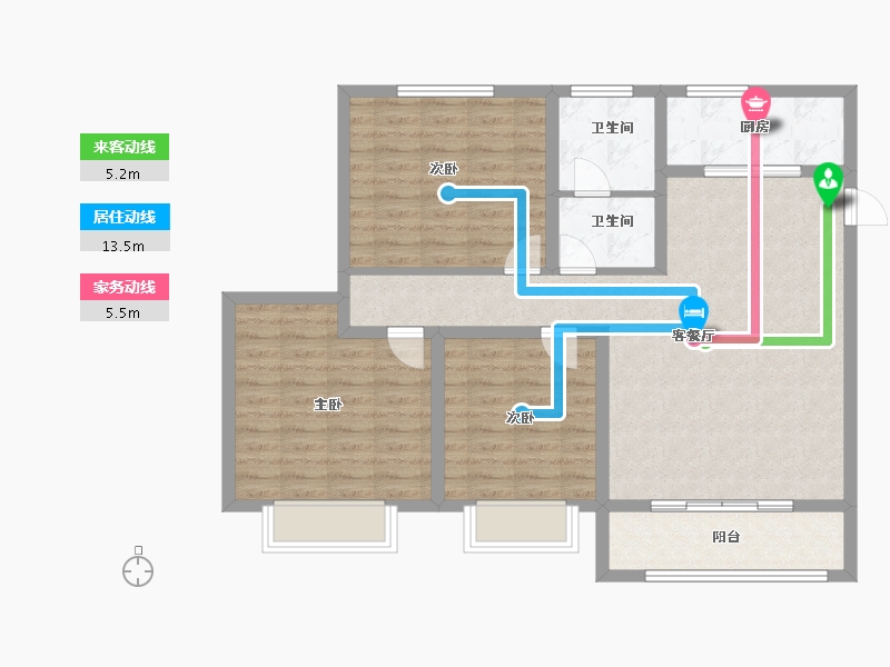 山东省-滨州市-龙眼湖.东景城-94.10-户型库-动静线