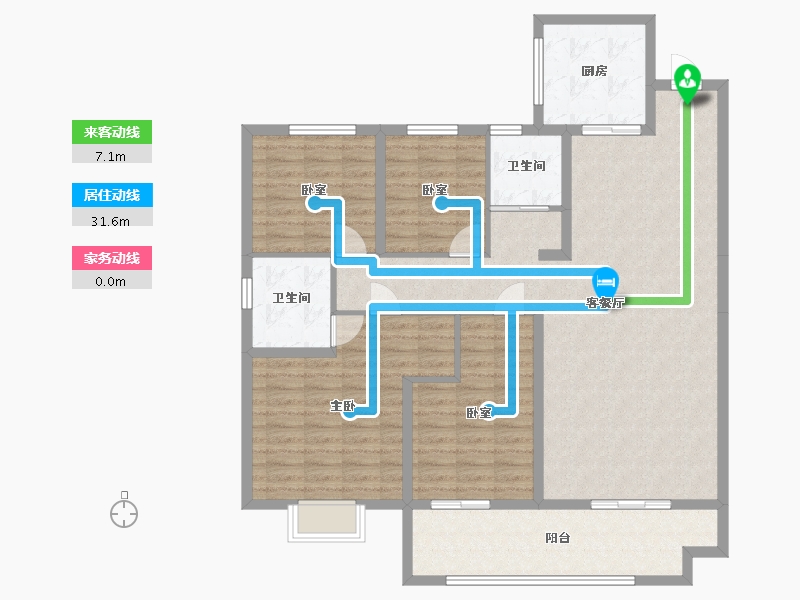 山东省-聊城市-碧桂园·国岳府-128.00-户型库-动静线