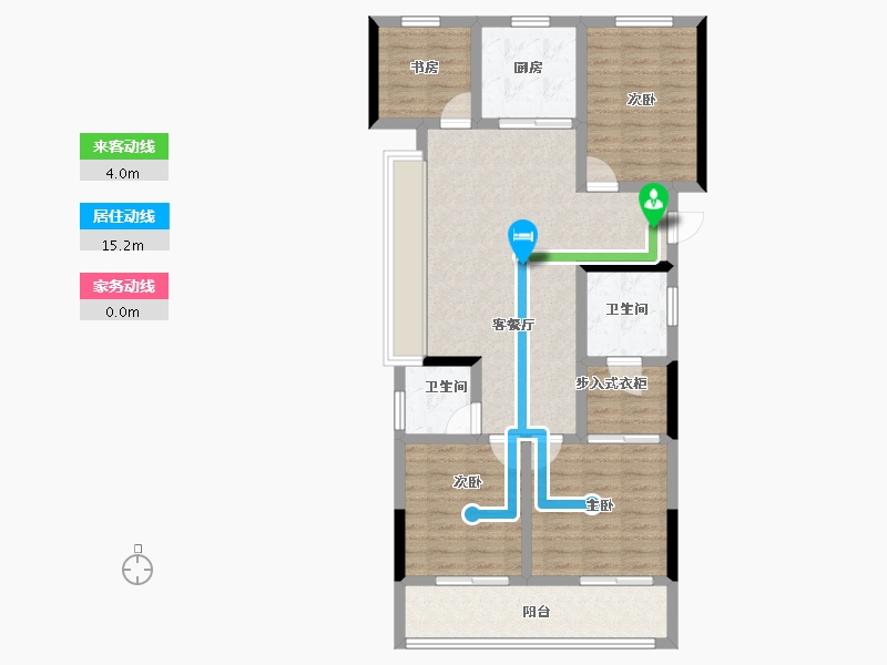 浙江省-杭州市-保利都和轩-95.00-户型库-动静线