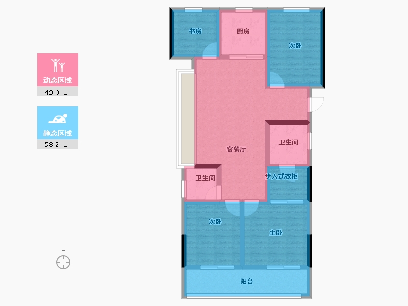 浙江省-杭州市-保利都和轩-95.00-户型库-动静分区