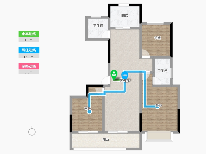 浙江省-杭州市-云彩之城-96.71-户型库-动静线