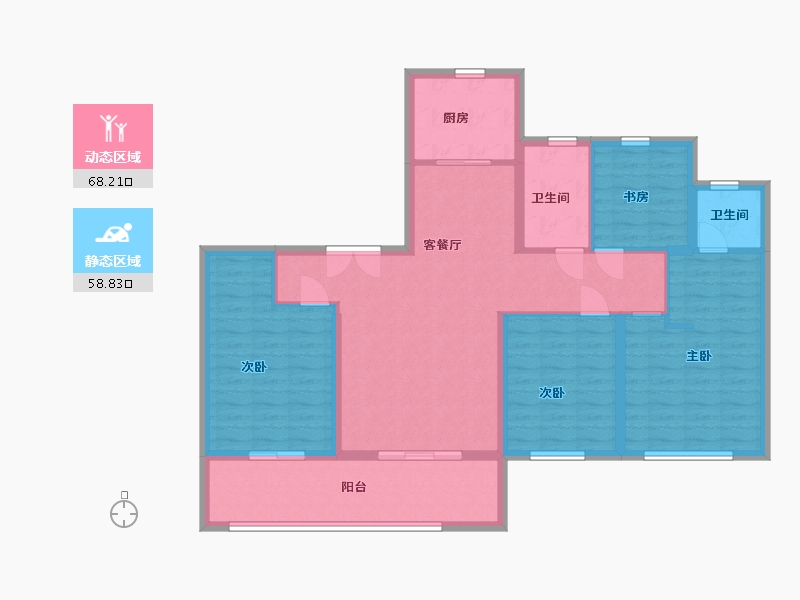 江苏省-南京市-金基望樾府-114.40-户型库-动静分区