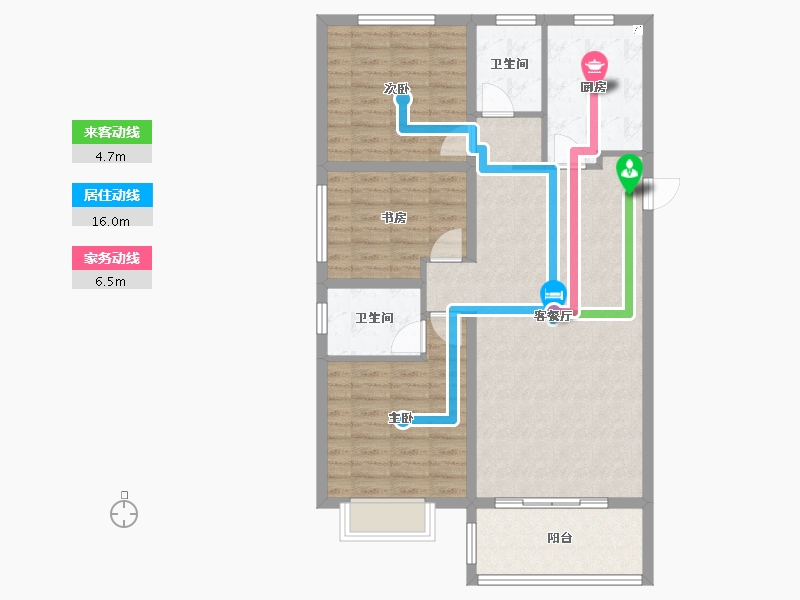 河北省-保定市-观璟臺-95.73-户型库-动静线