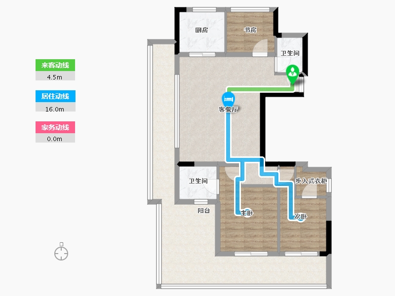 浙江省-舟山市-绿城晓风印月花园-94.86-户型库-动静线