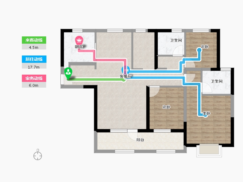 江苏省-南京市-颐居朗诗紫熙府-103.20-户型库-动静线