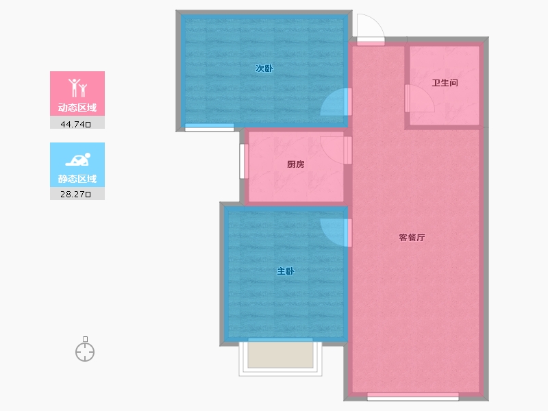 河北省-保定市-西湖铂悦山-65.40-户型库-动静分区