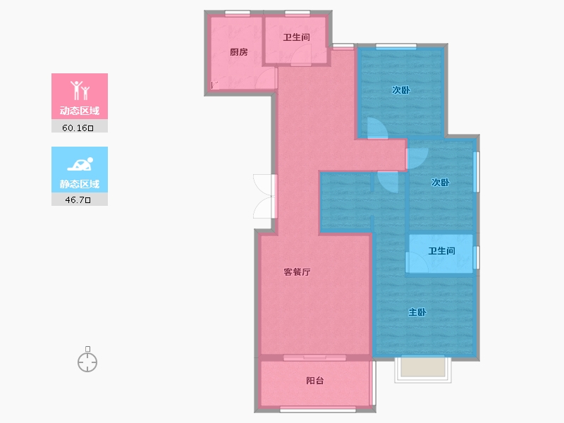 河北省-保定市-观璟臺-95.87-户型库-动静分区