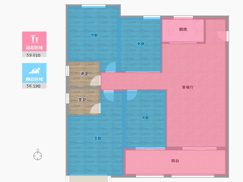 河北省-保定市-荣盛锦绣书苑-112.80-户型库-动静分区