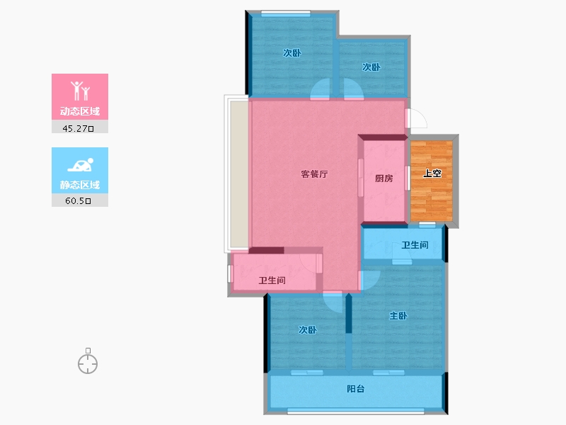 浙江省-杭州市-滨康天曜城-98.48-户型库-动静分区