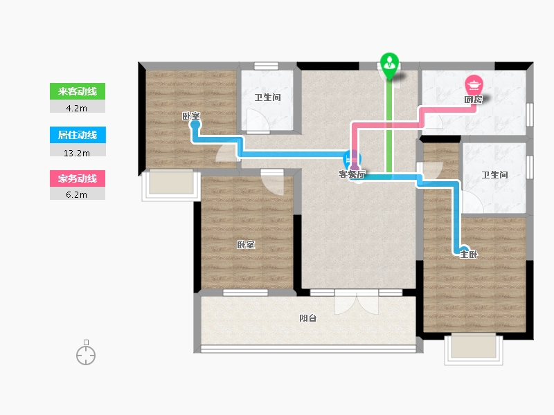 青海省-西宁市-安泰秀水湾-98.69-户型库-动静线