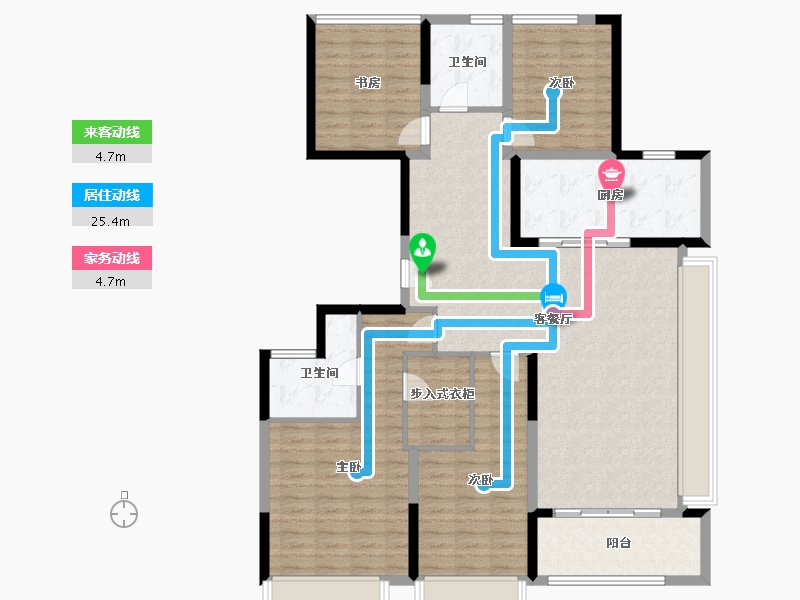 浙江省-舟山市-绿城晓风印月花园-136.67-户型库-动静线